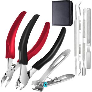 Professionele 7-delige nagelknipperset voor teennagels - Roestvrij staal manicure en pedicure