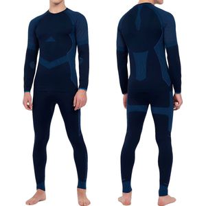Heren thermo set heat booster blauw M/L
