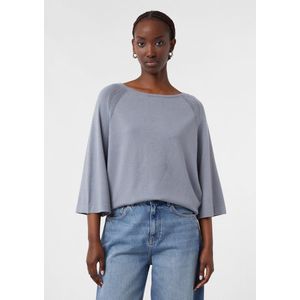 COMMA - Trui - Basaltgrijs - Losse Pasvorm - Driekwart Mouw