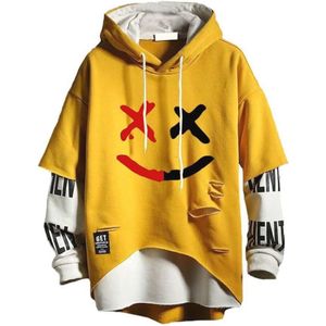 Heren Techwear Hip Hop Hoodie - Japanse Streetwear en Patchwork Urban Jumper