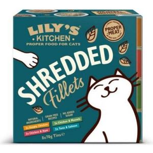 Lily's kitchen shredded fillets multipack kattenvoer 3x 8x70 gr