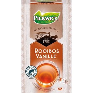 Pickwick Tea Master Selection, rooibos vanille, pak van 25 stuks
