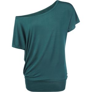 R.E.D. Rock-Engineered Design - Groen - Basic Shirt - Lange Mouwen - Dames