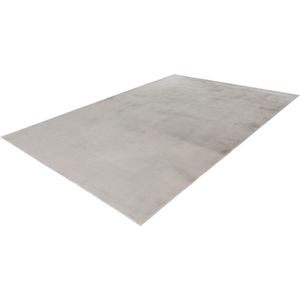 Lalee Loft - Vloerkleed - Tapijt – Karpet - laagpolig - Superzacht - effen Fluffy - wasbaar - met antislip- rabbit- 200x290 cm zilver