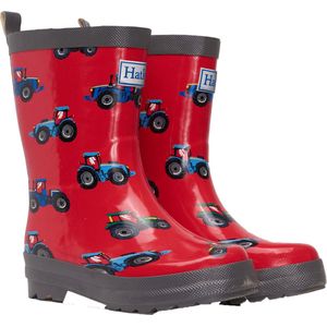 Hatley Jongens Regenlaarzen Farm Tractors Chex Red