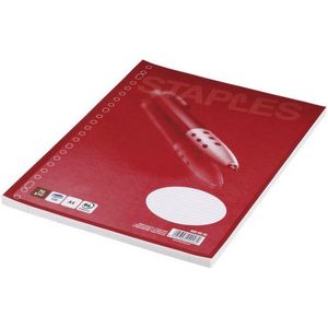 Staples A4 Interieurpapier, 70 g/m², 23-gaats, Gelinieerd, Wit (3 x pak 100 vel - Totaal 300 vel)