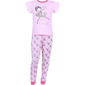 Roze pyjama met ballerina's / 98cm