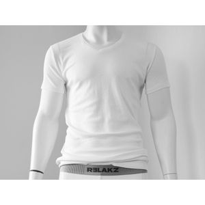 RELAKZ | LENZING MODAL | Rib T-shirt Deep V-neck - Extra Lang (2-pack)