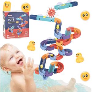 SlideWay Toys® Glijbaan - 66-delige speelset - Badspeeltjes & Badspeelgoed - Watertafel knikkerbaan & Waterbaan - Vanaf 3 jaar - Jongen en Meisje waterspeelgoed - Cadeau en kado tip kinderen