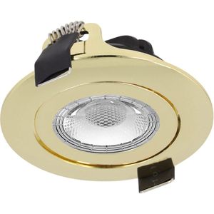 Inbouwspot Goud - Dimbaar - 5 watt - Lumen - 3000 Kelvin - Wit licht - IP65 Badkamerverlichting