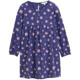 TOM TAILOR - A-lijn Jurk - Nachtblauw - Knoopsluiting - Bloemenprint