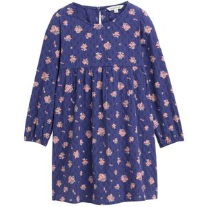TOM TAILOR - Jurk - Nachtblauw - A-lijn - Katoen - Bloemenprint