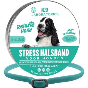 Stress halsband hond Turquoise - Anti stress middel voor honden - Feromonen - anti stress hond - kalmerend en rustgevend - tegen stress, angst en agressie bij honden