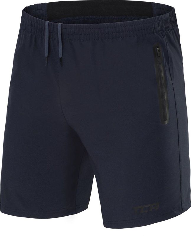 TCA - Elite Tech - Hardloopshorts - Donkerblauw - Lichtgewicht - Met Ritszakken