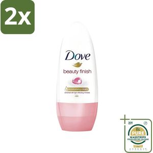 Dove - Deodorant - Roll-On Beauty Finish - Soepele geur en verzorging - 50 ml - Voordeelverpakking - 2 stuks - Antitranspirant - Beauty Finish