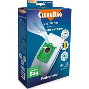 CleanBag Professional stofzuigerzakken 5 stuks - Geschikt voor AEG Electrolux Philips S-bag - Inclusief 2 filters - Alternatief