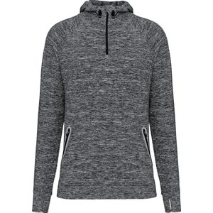 Proact - PA360 - Unisex Sportsweater - Sporty Grey Melange - Met Capuchon En Halsrits