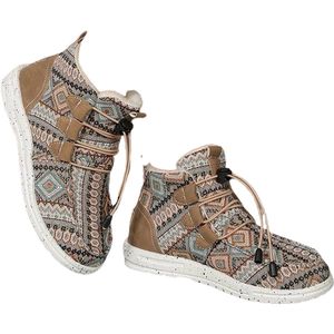 Dilena fashion sneakers canvas patroon