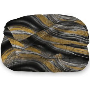 Marble - Easy Dekbed - Zwart Goud - 200 x 200 - Hoesloos Dekbed
