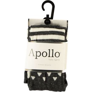 Apollo Babymaillot Stip Junior Katoen Grijs/wit Maat 56/62