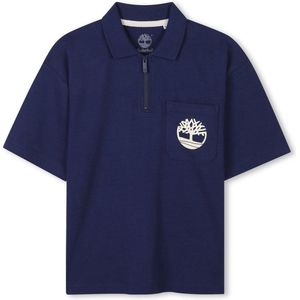 Timberland - Polo met rits - Blauw - Maat 104