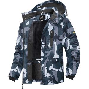Heren Bergski Jack - Waterdichte en Winddichte Outdoor Winterjas met Capuchon en Fleecevoering