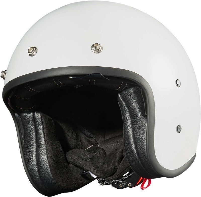 Peroz Filus Wit Metallic Jethelm - Maat L - Helm