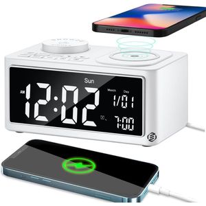 Equivera Wekkerradio Op Netstroom - Klokradio - Wekkerradio - Klokradio Met Wekker - Wekkerradio Dab - Wekker Dab Radio