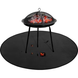 BBQ -Vuurvaste mat - Veiligheid - Camping - Kamperen - Vuur - Open haard - Brandvertragende beschermmat-Vuurplaatsmat- rond- grillmatten voor- buitengrilldekbeschermer- Hoge temperatuurbestendigheid -mat Grillvloermat