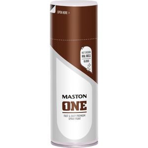 Maston ONE - Spuitlak - Hoogglans - Notenbruin (RAL 8011) - 400 ml