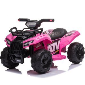 KiddoCruiser Elektrische Mini Quad, 6V Elektrische Quad met Claxon, Voetpedaal, Koplamp, Vooruit/Achteruit Functie, 4-Wiel Accu Aangedreven Quad Speelgoed voor Peuter Jongens en Meisjes, Roze