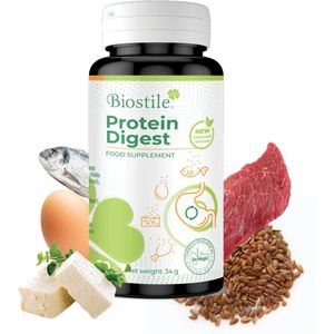 Biostile – Protein Digest – Spijsverteringsenzymen - Lactase voor optimale opname van Voedingsstoffen – 60 Capsules