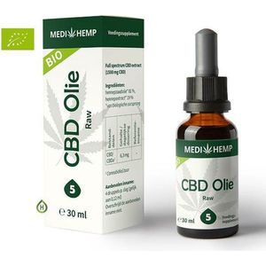 Medihemp CBD Olie - Raw - 5% - 30ml