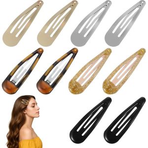 Allecto plus - Set van 10 schildpad snap-haarspelden | Antislip haarclips voor dames | Metalen snap-haarclips voor dun en dik haar