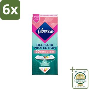 Libresse – Inlegkruisjes – Extra Protect Long – Betrouwbare bescherming – 22 Inlegkruisjes - Voordeelverpakking - 6 stuks - Dagelijks gebruik - Hygiëne