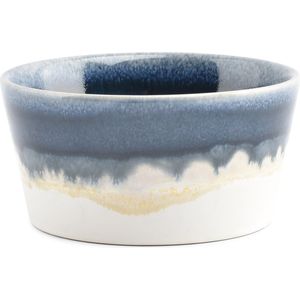 Salt & Pepper Kom 10xH5cm blauw Flow (Set van 4)