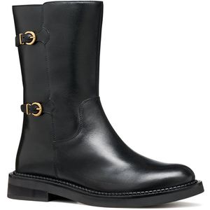 Geox - Serilda - Enkellaarsjes - Zwart - Leer