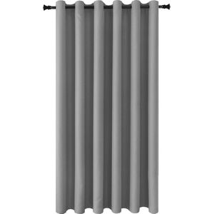 Ruimteverdeler gordijn ondoorzichtig grijs met inslagringen 213 x 254 cm (h x b) ceiling curtain track