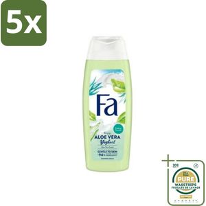 5 x Fa - Douchegel - Yoghurt & Aloe Vera - 250 ml - Grootverpakking - Douchegel Yoghurt Aloe Vera - Yoghurt Douchegel - Aloe Vera Douchegel - Verzorgende Douchegel - Hydraatende Douchegel