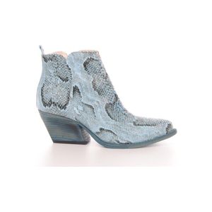 MAURY Western Style Boot met blauwe pitonprint