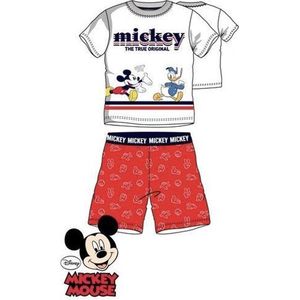 Disney Mickey Mouse pyjama shortama - wit/rood - maat 92/98 (3 jaar)