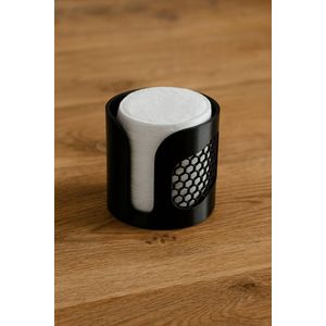 Wattenschijfjeshouder - Wattenschijfjes Houder - zwart- badkamer organizer, houder, wattenschijfjes, wattenschijfjes voordeelverpakking, wattenhouder, watjes houder, wattenschijfjes houder, wattenschijfjes dispenser, watten