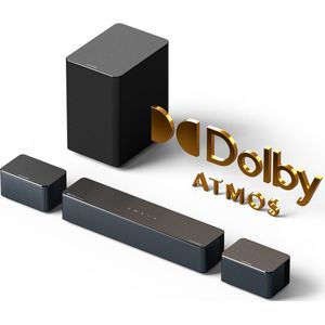 5.1 Surround Sound Systeem – Home Cinema Set – Dolby Atmos Geluid – Soundbar Met Subwoofer – Draadloze Subwoofer – 410W Vermogen – Verstelbare Achterluidsprekers – HD eARC Ondersteuning