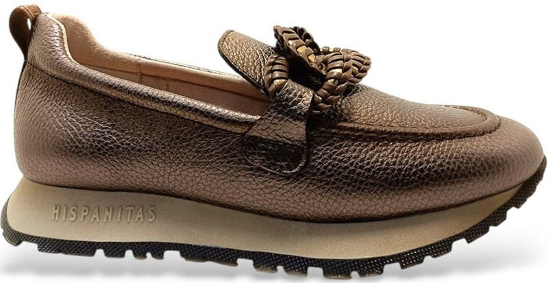 Hispanitas - Loafers - Grijs - Comfortabele Leren Instappers