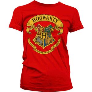 Harry Potter Dames Tshirt -XL- Hogwarts Crest Grijs