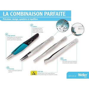 31SA Reverse-Action Pincet - Sterk Recht en Gebogen Punten