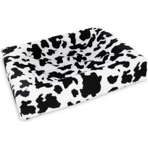 Bia bed fleece overtrek hondenmand black / white (BIA-50 60X50X12 CM)