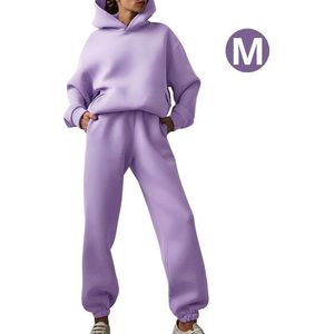Bovista Joggingpak Dames - Huispak - Trainingspak - Volwassenen - Capuchon - Jogging Pak - Joggingspak - Paars - Maat M