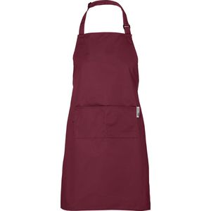 Chefs Fashion - Keukenschort voor dames en heren - Bordeauxrood schort - Simpel verstelbaar - 71 x 82 cm