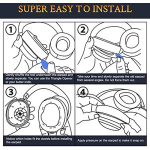 Vervangende Oorkussens voor Over-Ear Hoofdtelefoons - Geluidsisolerende Earpads met Zacht Leer
